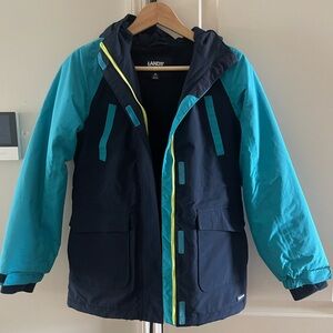 Lands End Kids Squall Waterproof Insulated Winter Parka Sz M 10-12